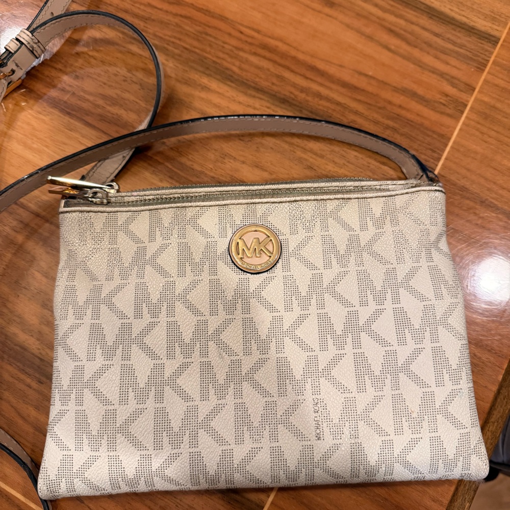 Michael Kors Cream Logo Crossbody Bag